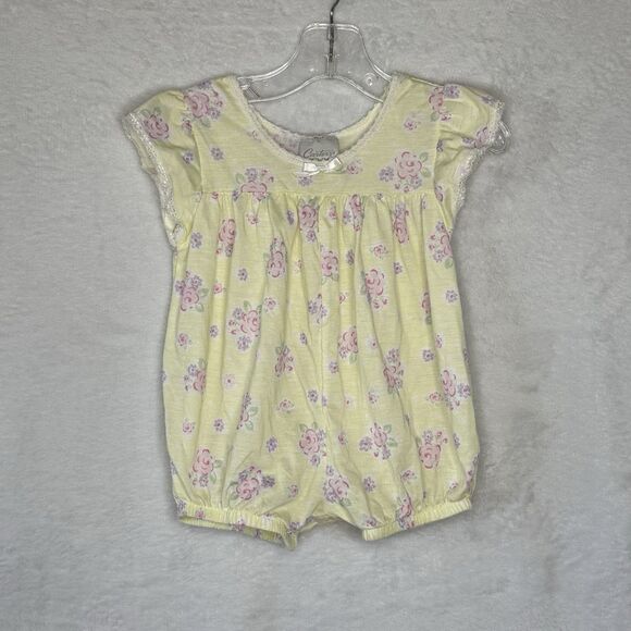 Vintage Carters Infant Baby Girls Size 9-12 Months 9M Bubble Romper Pajamas - Picture 1 of 11